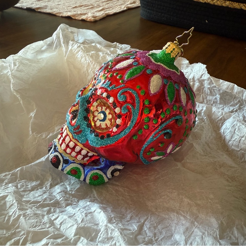 Christopher Radko Dia De Los Muertos (Day of the Dead) Sugar Skull Ornament - Picture 4 of 7